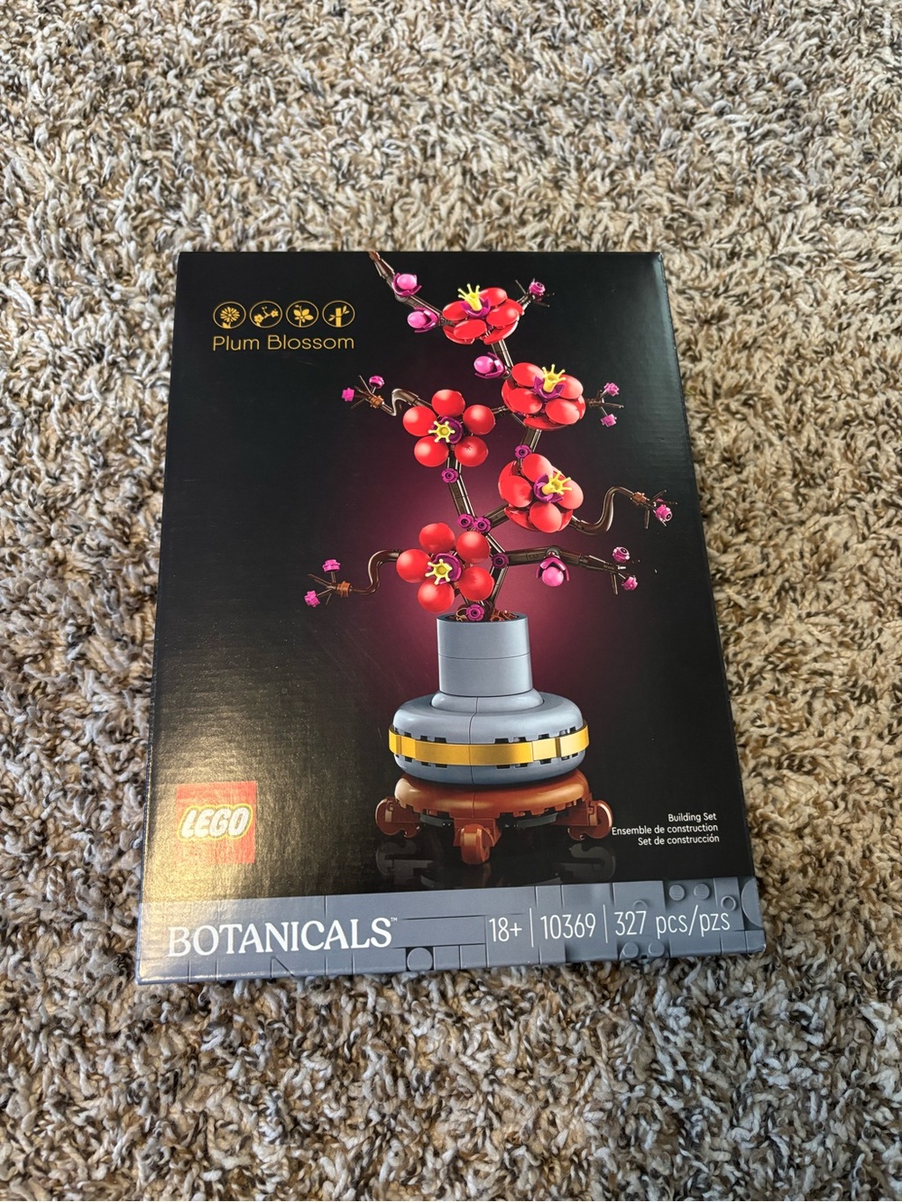 LEGO Botanicals Plum Blossom Display - Red and Pink Flowers